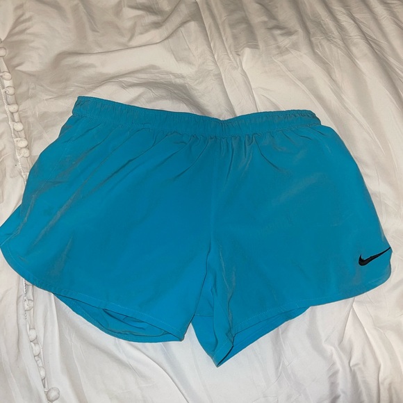 Nike Shorts Large Blue Nike Athletic Shorts With Spandex Poshmark